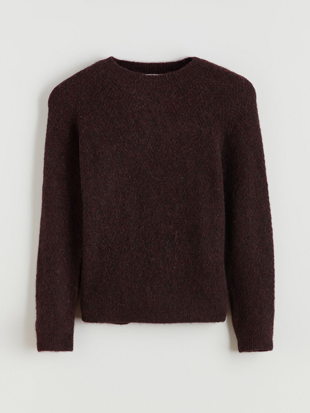 Džemper za Žene sa Okruglim Izrezom i Samouzorom od Trikotaže-4