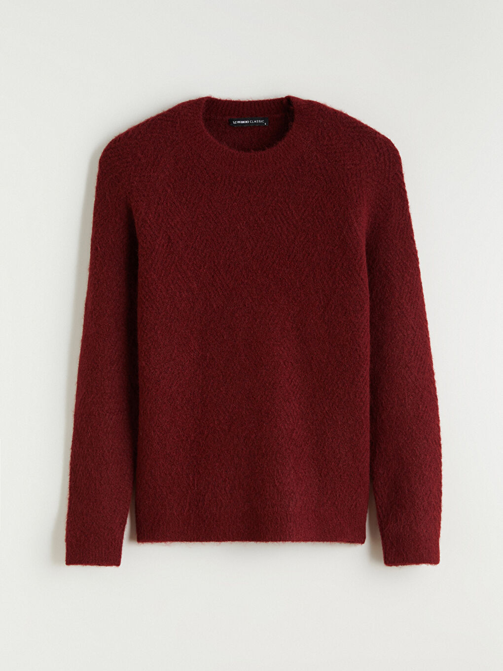 Džemper za Žene sa Okruglim Izrezom i Samouzorom od Trikotaže-4