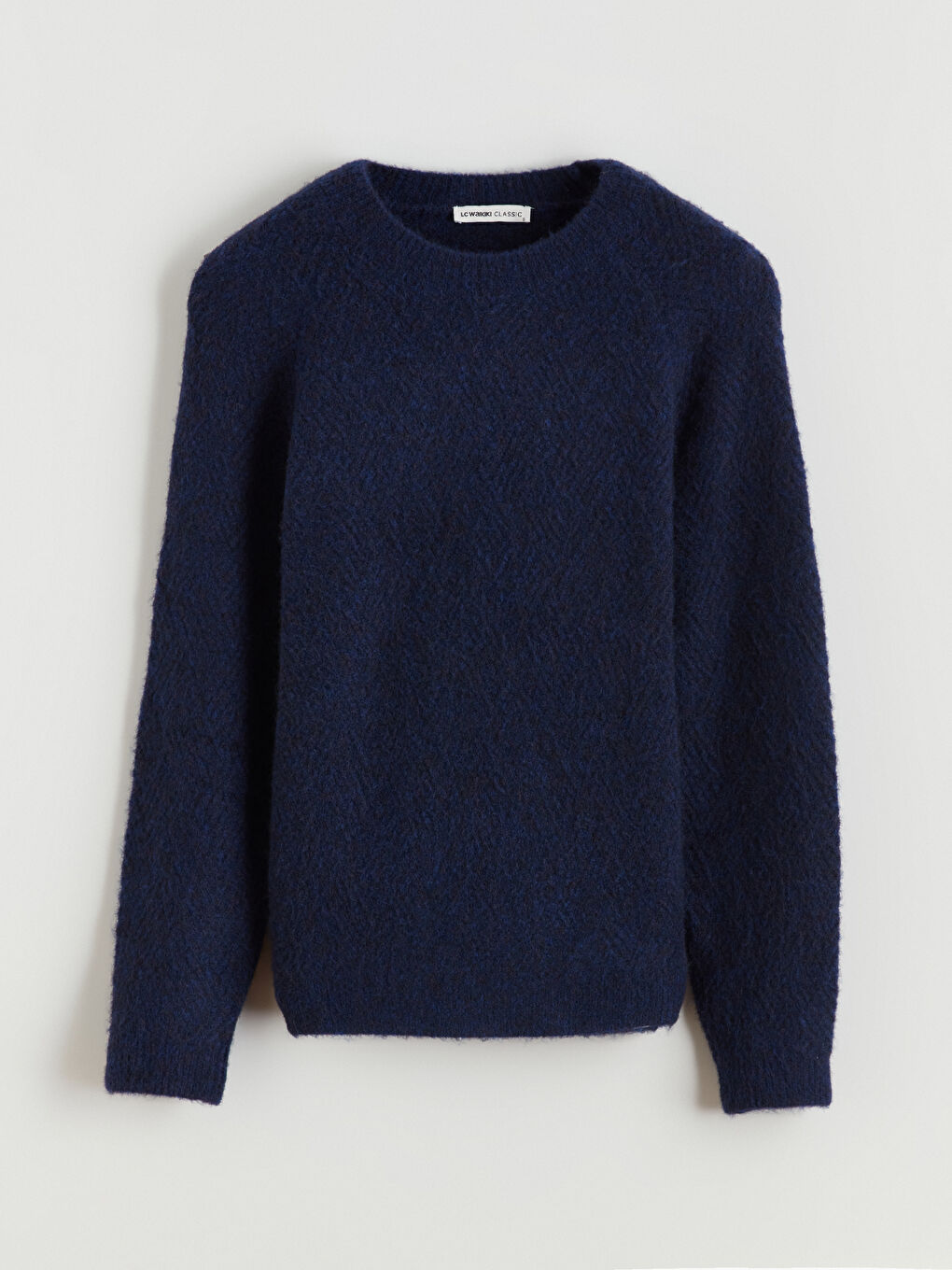 Džemper za Žene sa Okruglim Izrezom i Samouzorom od Trikotaže-4