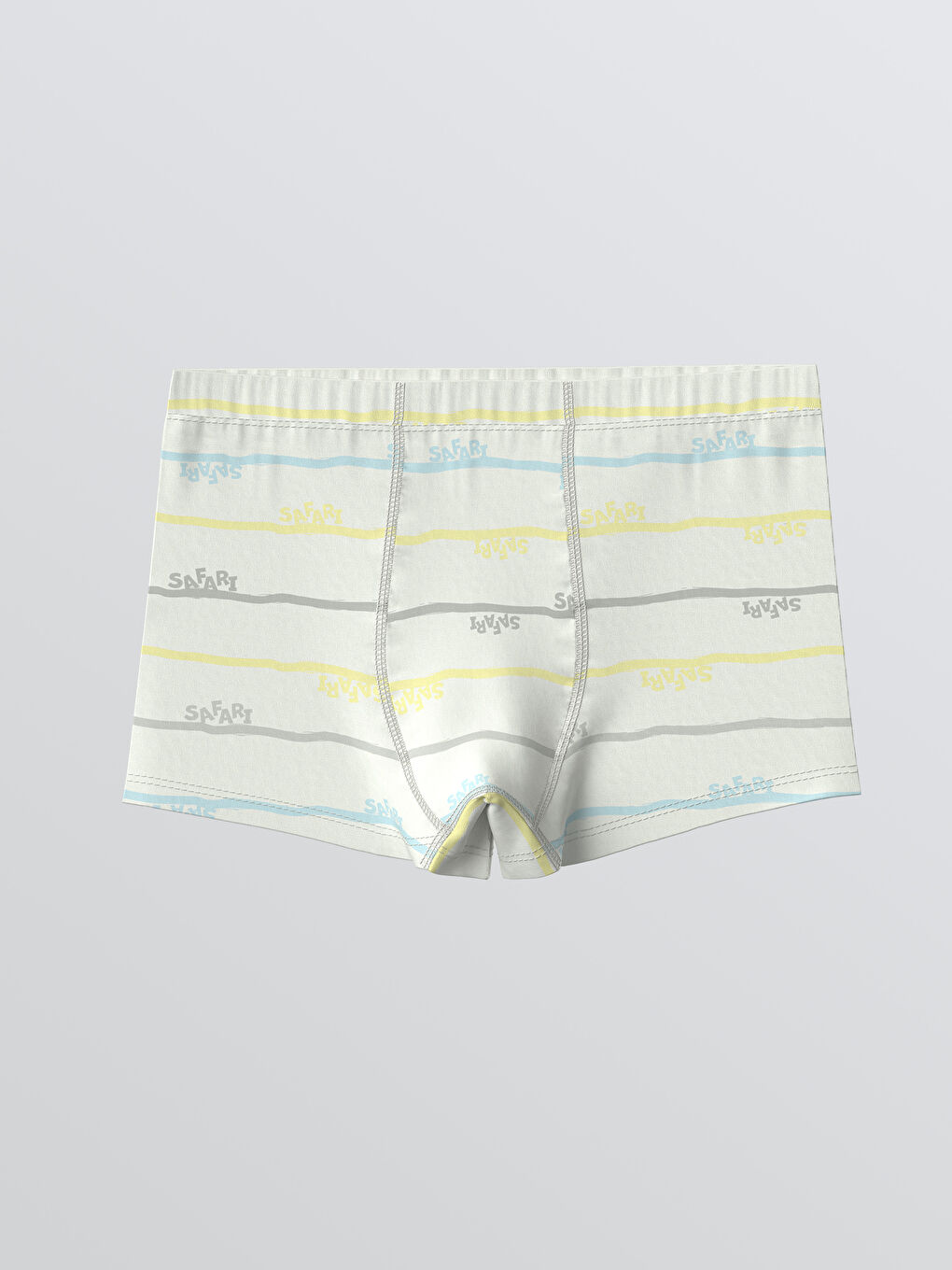 Ekru Beli Lastikli Erkek Çocuk Boxer 3'lü-2