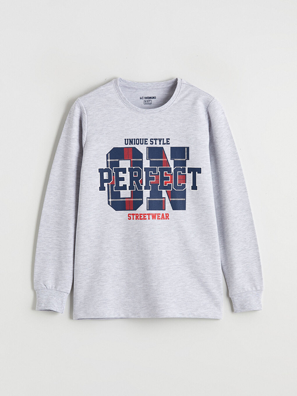 Gri Baskılı Erkek Çocuk Pijama Üst