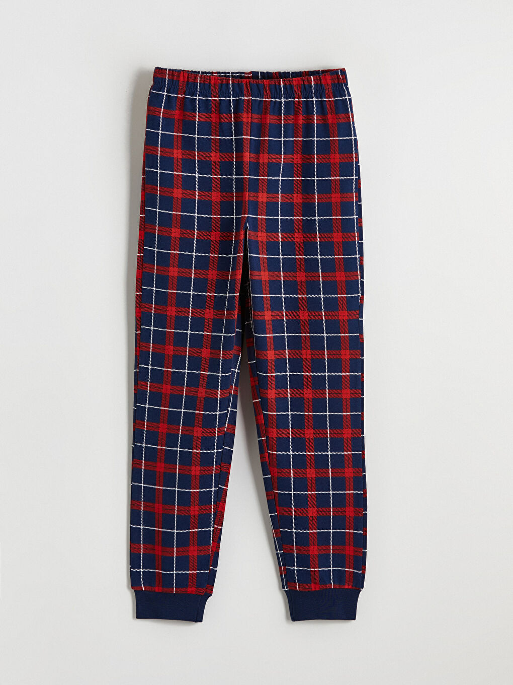 Crew Neck Plaid Boys' Pyjamas Set-4