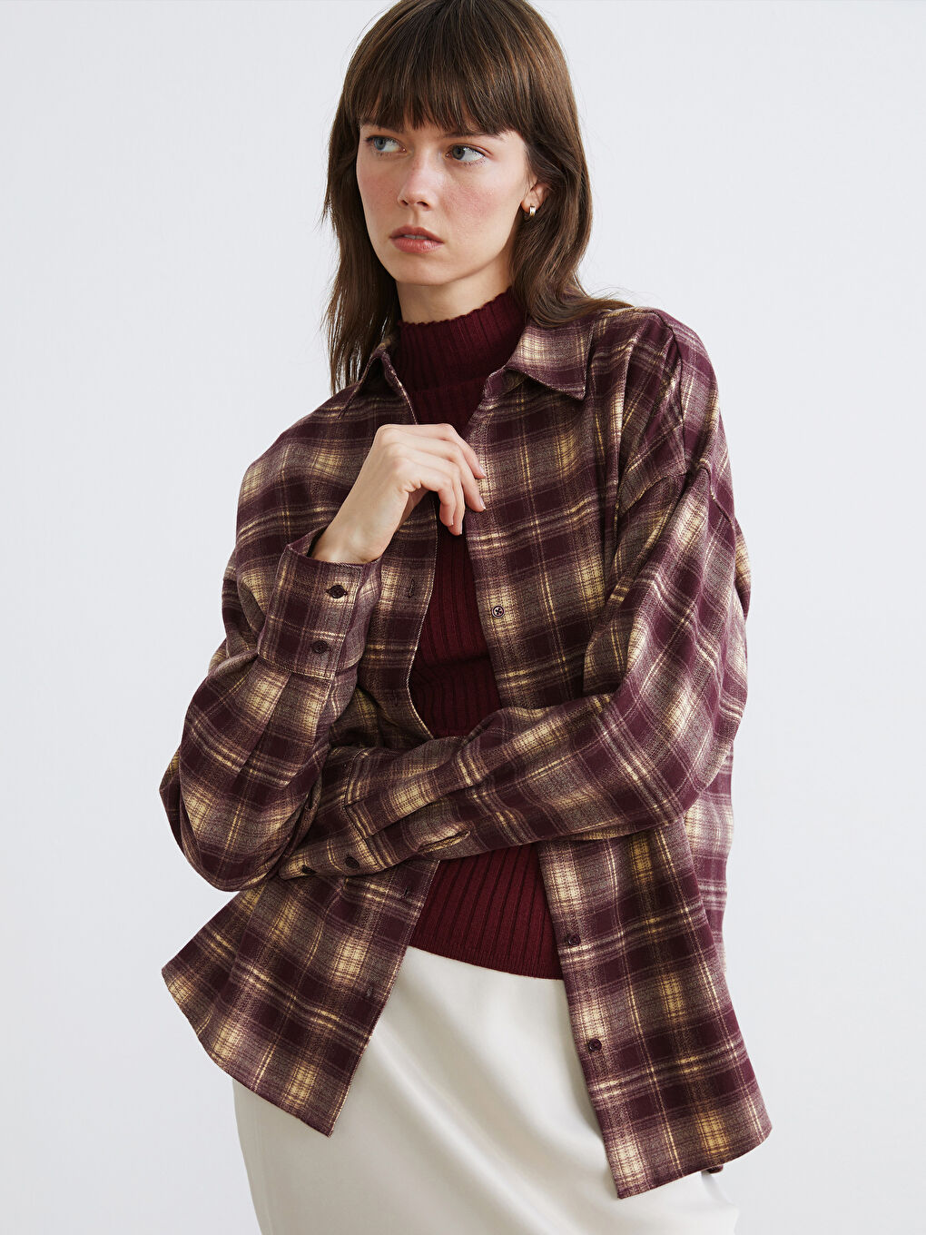 Plaid Oversize Women's Shirt