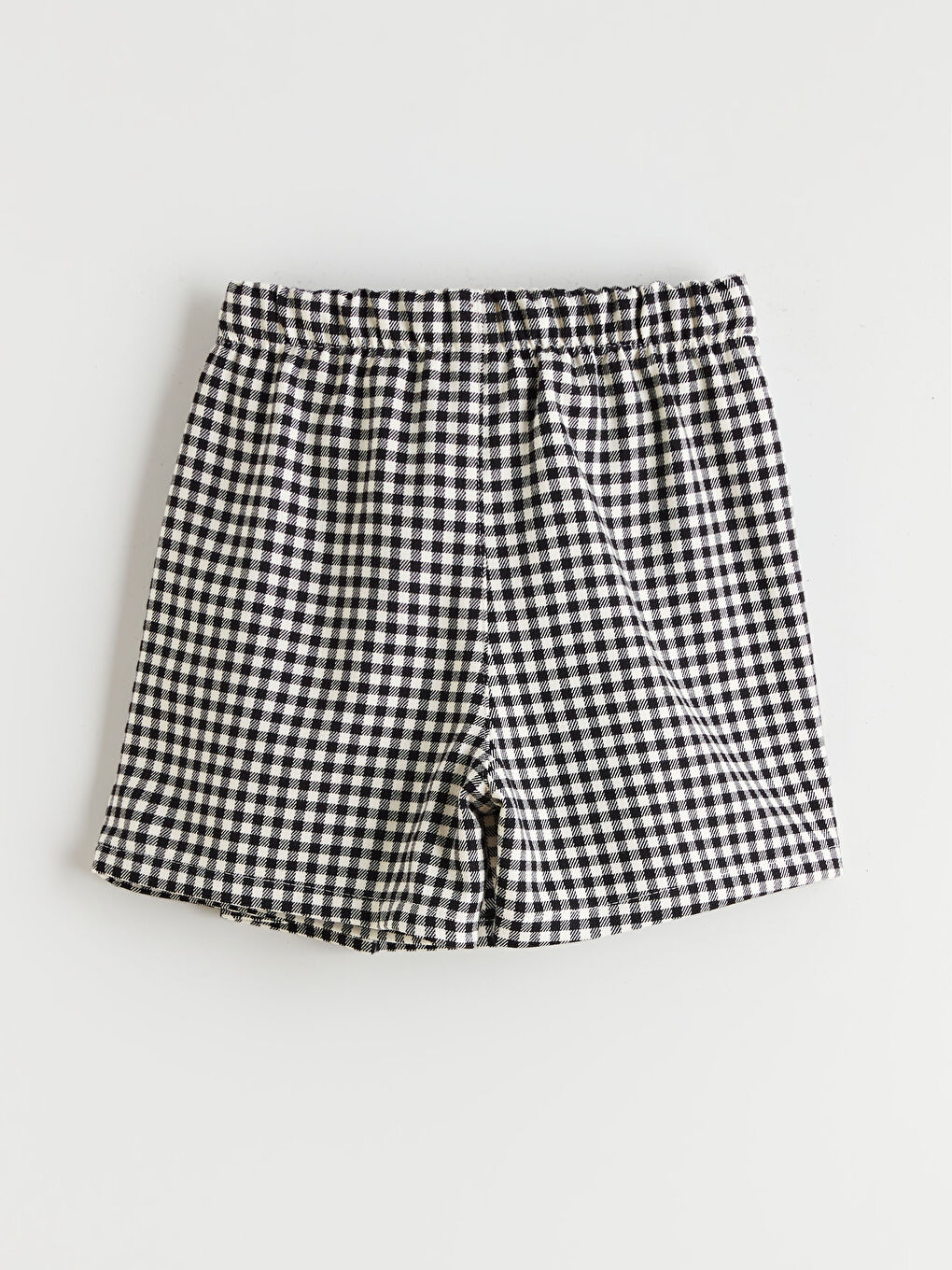 Elastic Waist Plaid Pattern Girls' Skort-1