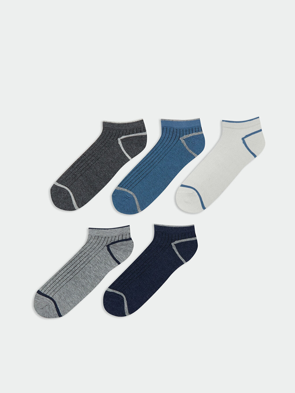 Striped Men's Trainer Socks 5 Pack