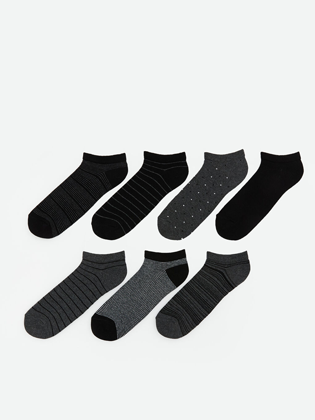 Узорчатые мужские короткие носки, комплект из 7 штук