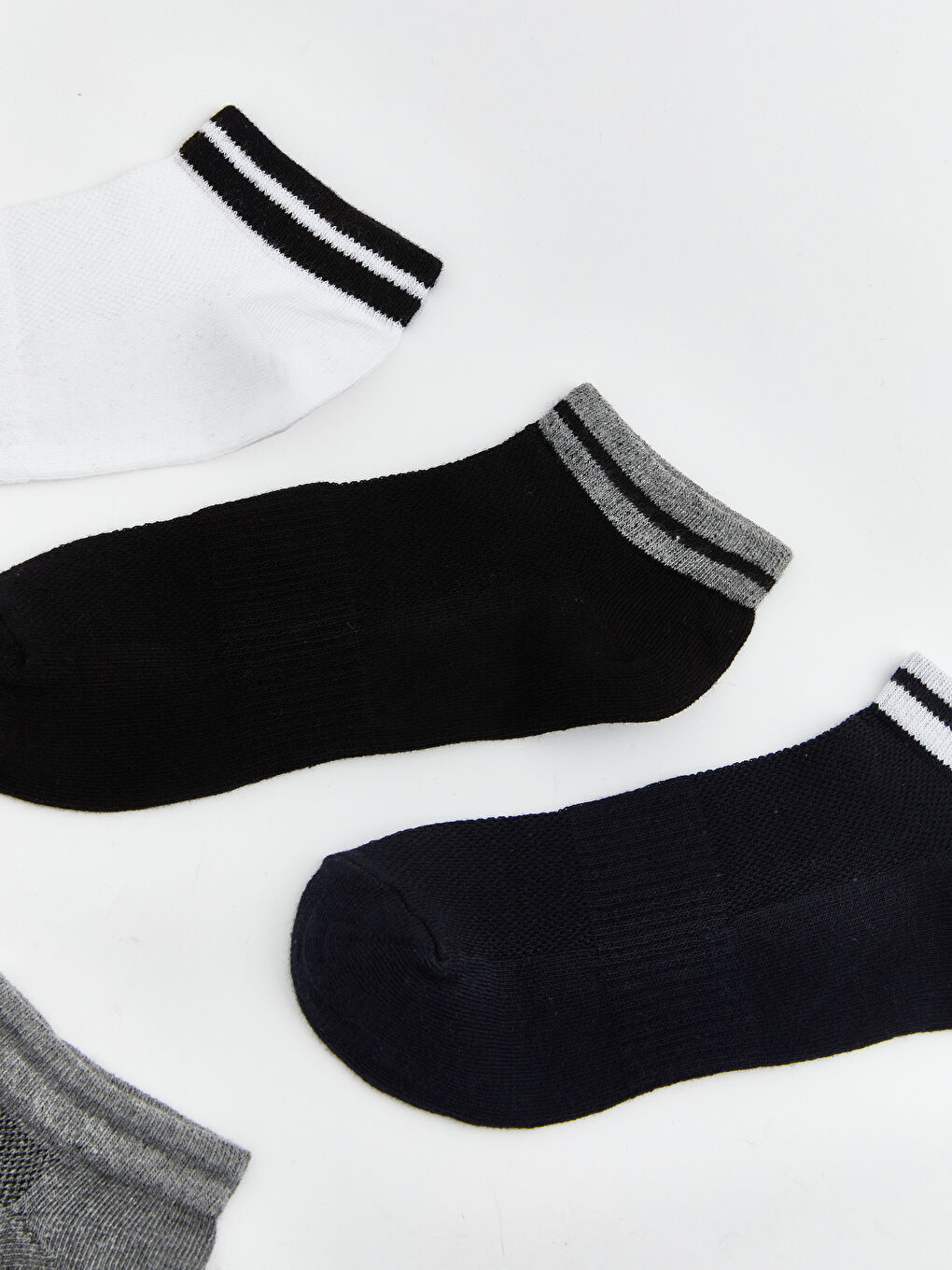 Karışık Çizgili Erkek Patik Çorap 5'li-1