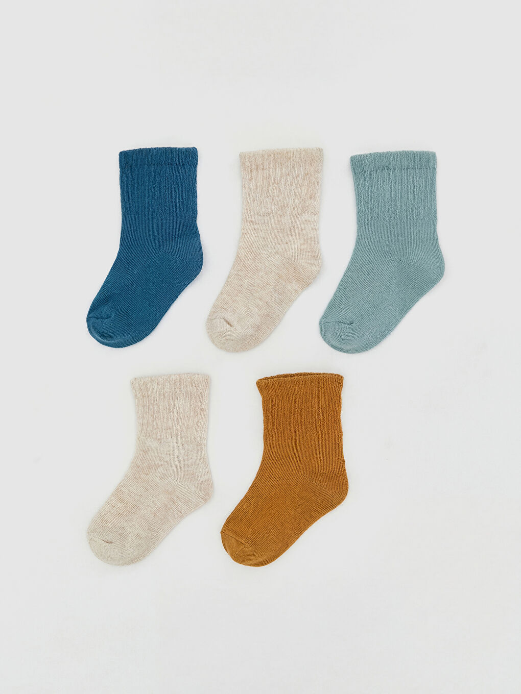 Petrol Basic Erkek Çocuk Soket Çorap 5'li