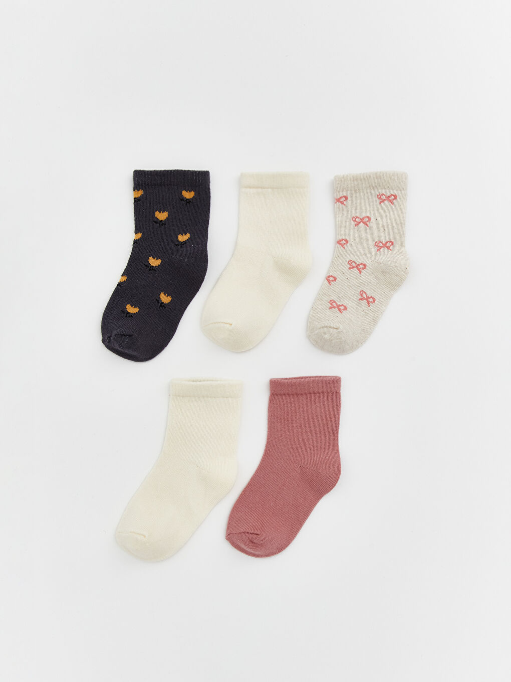 Šarene čarape do gležnja za bebe devojčice, pakovanje od 5 komada