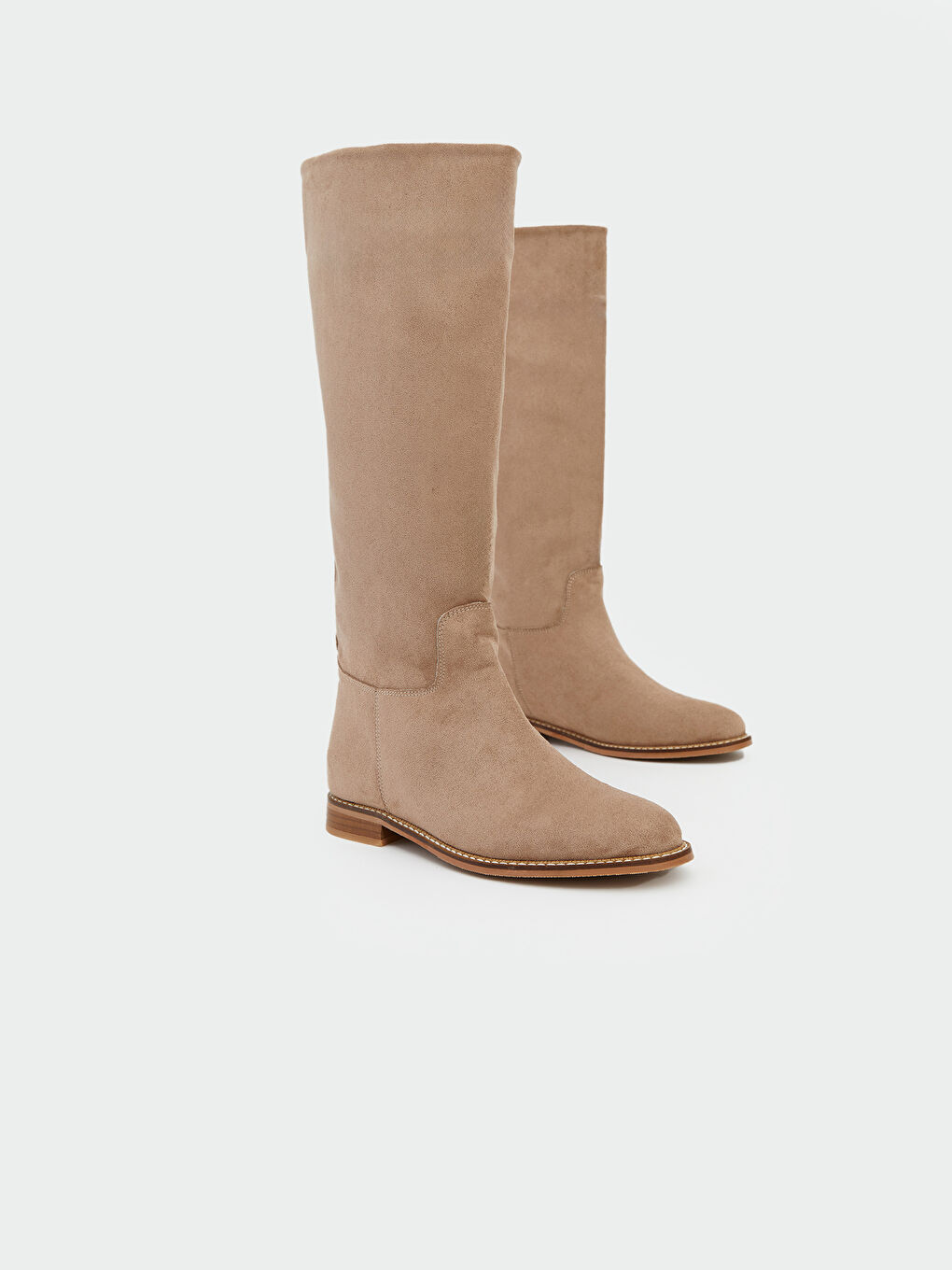 Kahverengi Süet Görünümlü Kadın Çizme-2