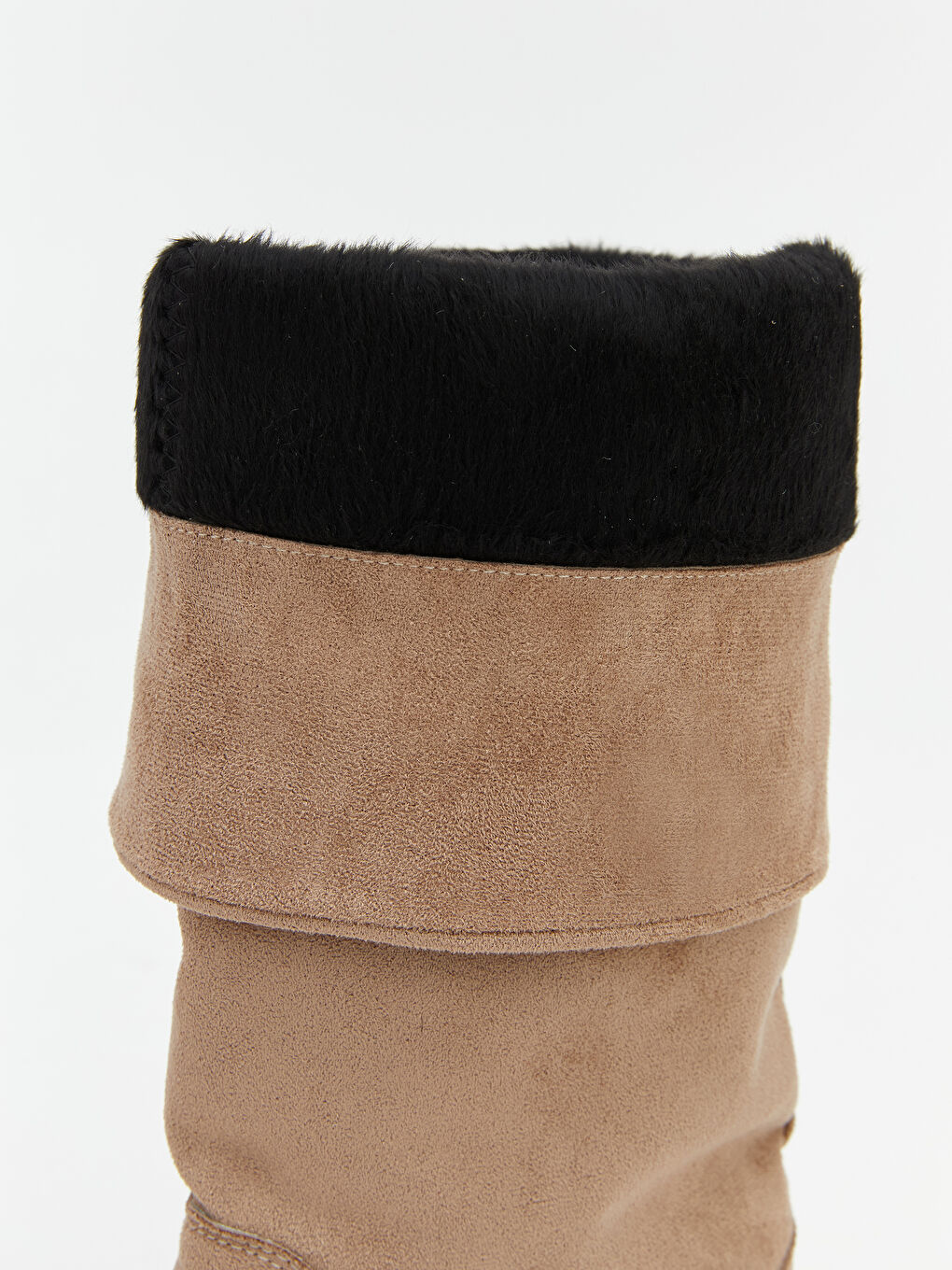 Kahverengi Süet Görünümlü Kadın Çizme-5