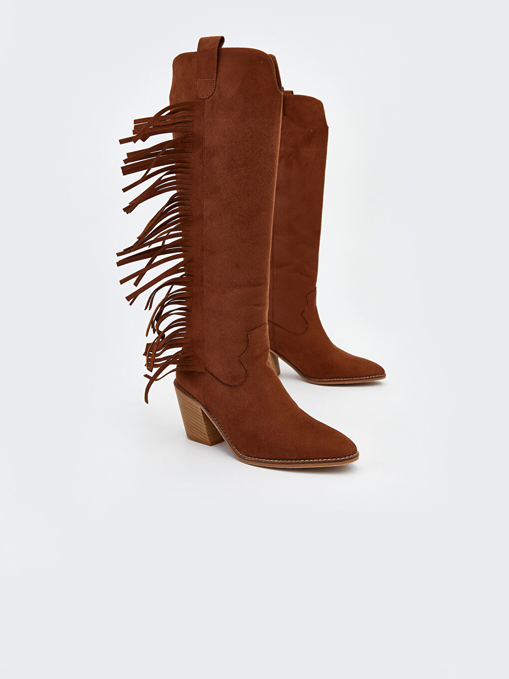 Bej Süet Görünümlü Kadın Çizme-2