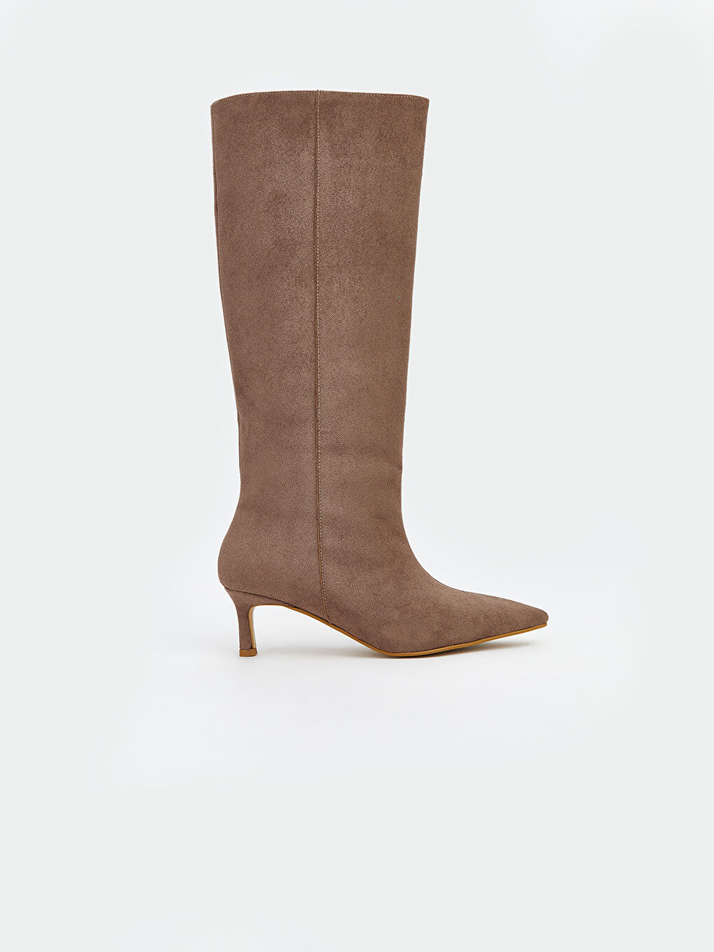 Bej Deri Görünümlü Kadın Çizme-1