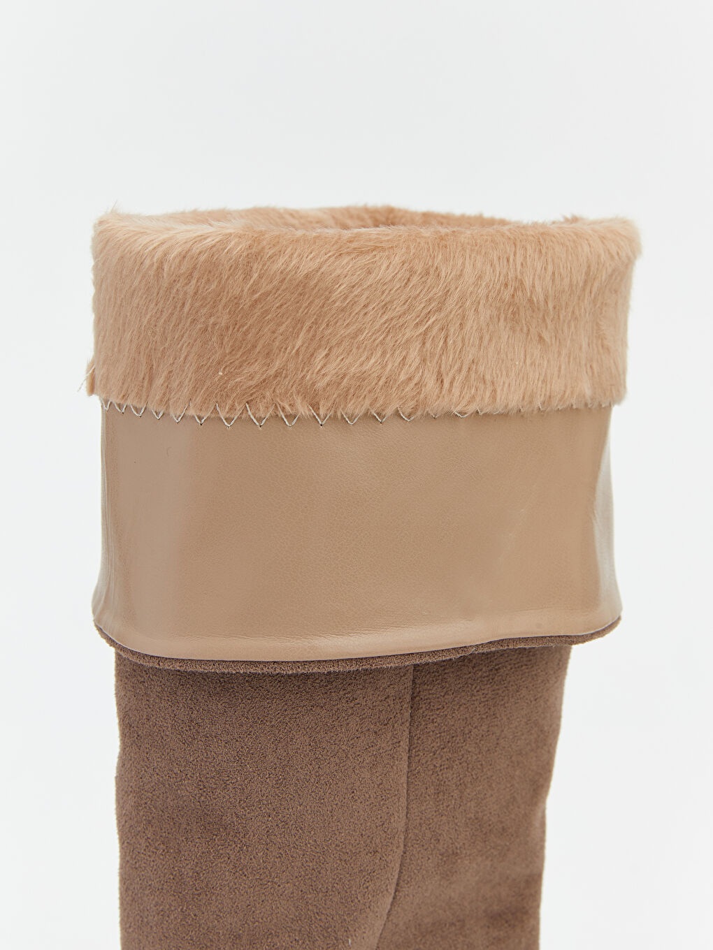 Kahverengi Süet Görünümlü Kadın Çizme-6