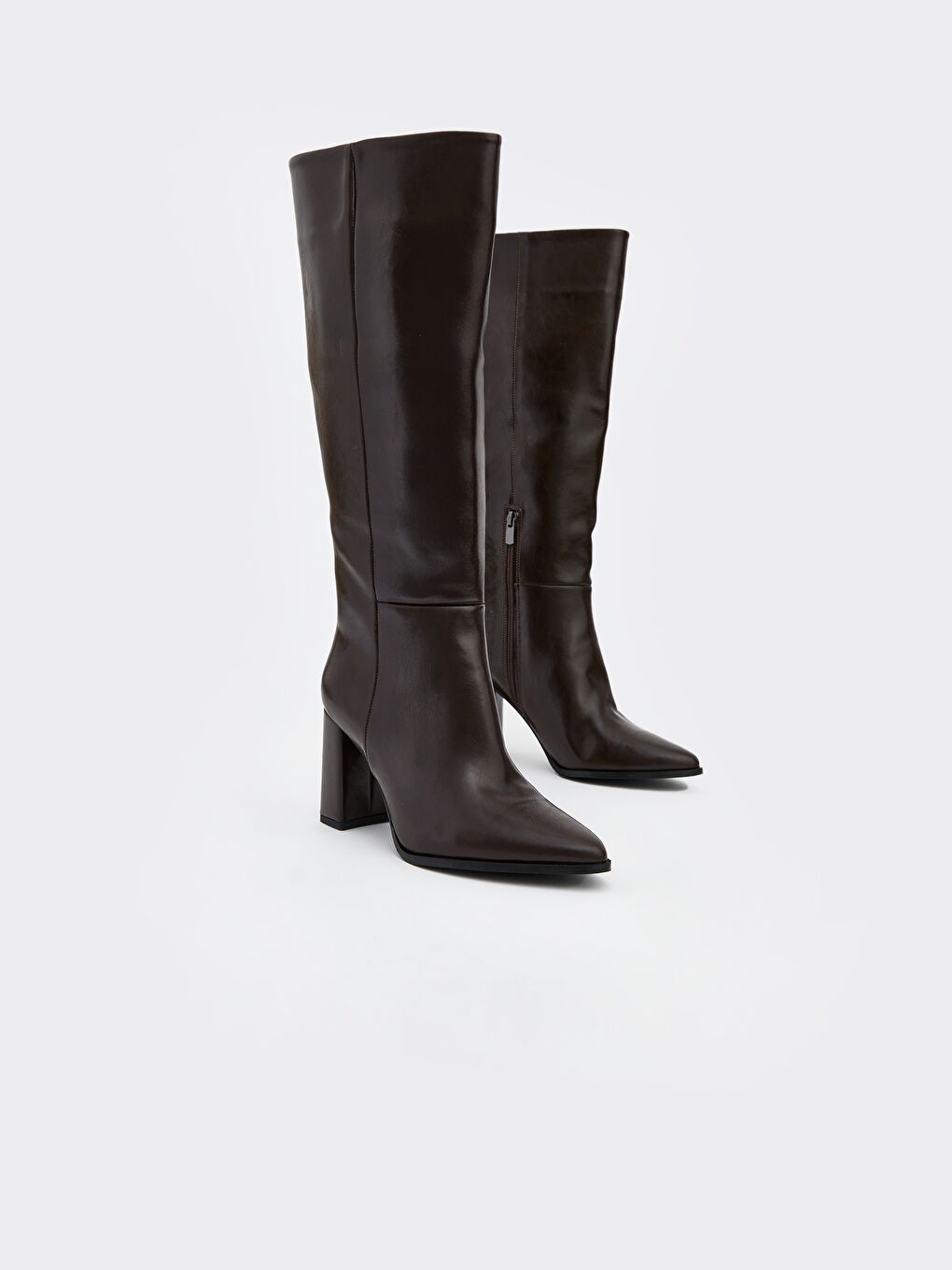 Kahverengi Süet Görünümlü Kadın Çizme-2