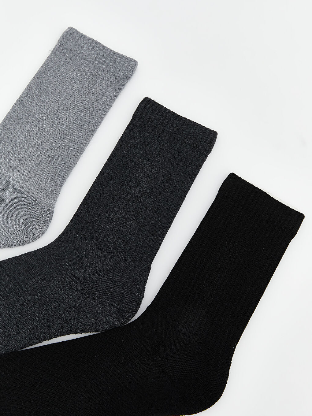 Gri Erkek Soket Çorap 3'lü-1