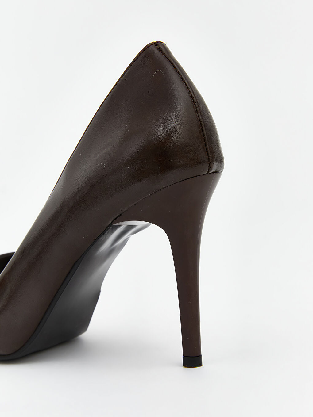 Kahverengi Sivri Burun Kadın Topuklu Ayakkabı-4