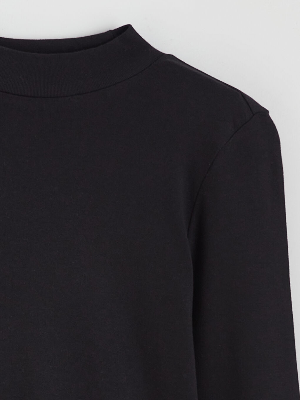 Siyah Dik Yaka Kadın Body-5