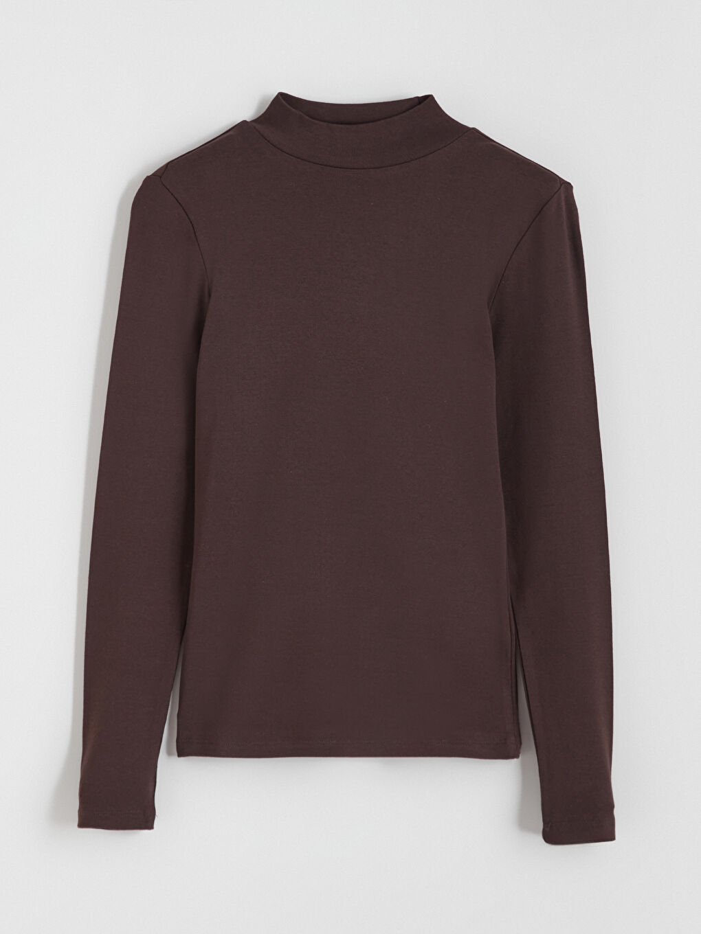 Kahverengi Dik Yaka Kadın Body-4