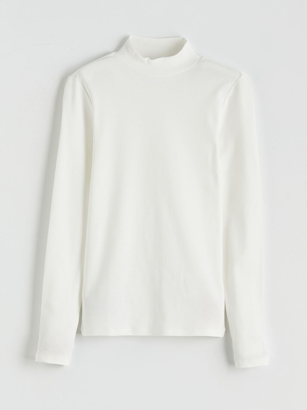 Ekru Dik Yaka Kadın Body-4