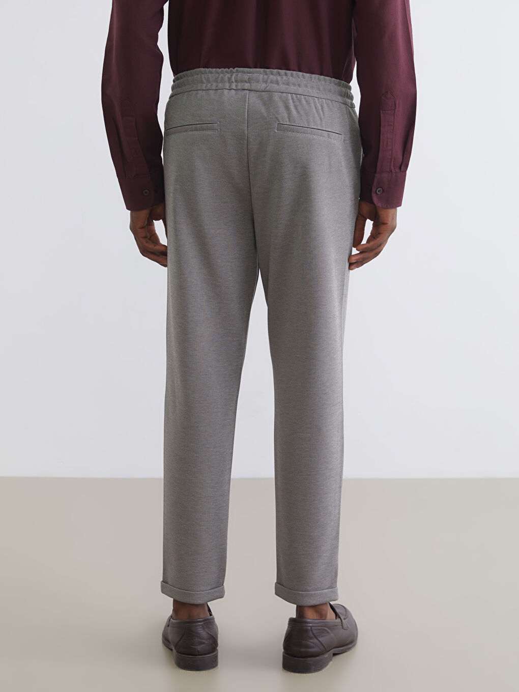 Kahverengi Standart Kalıp Erkek Pantolon-3