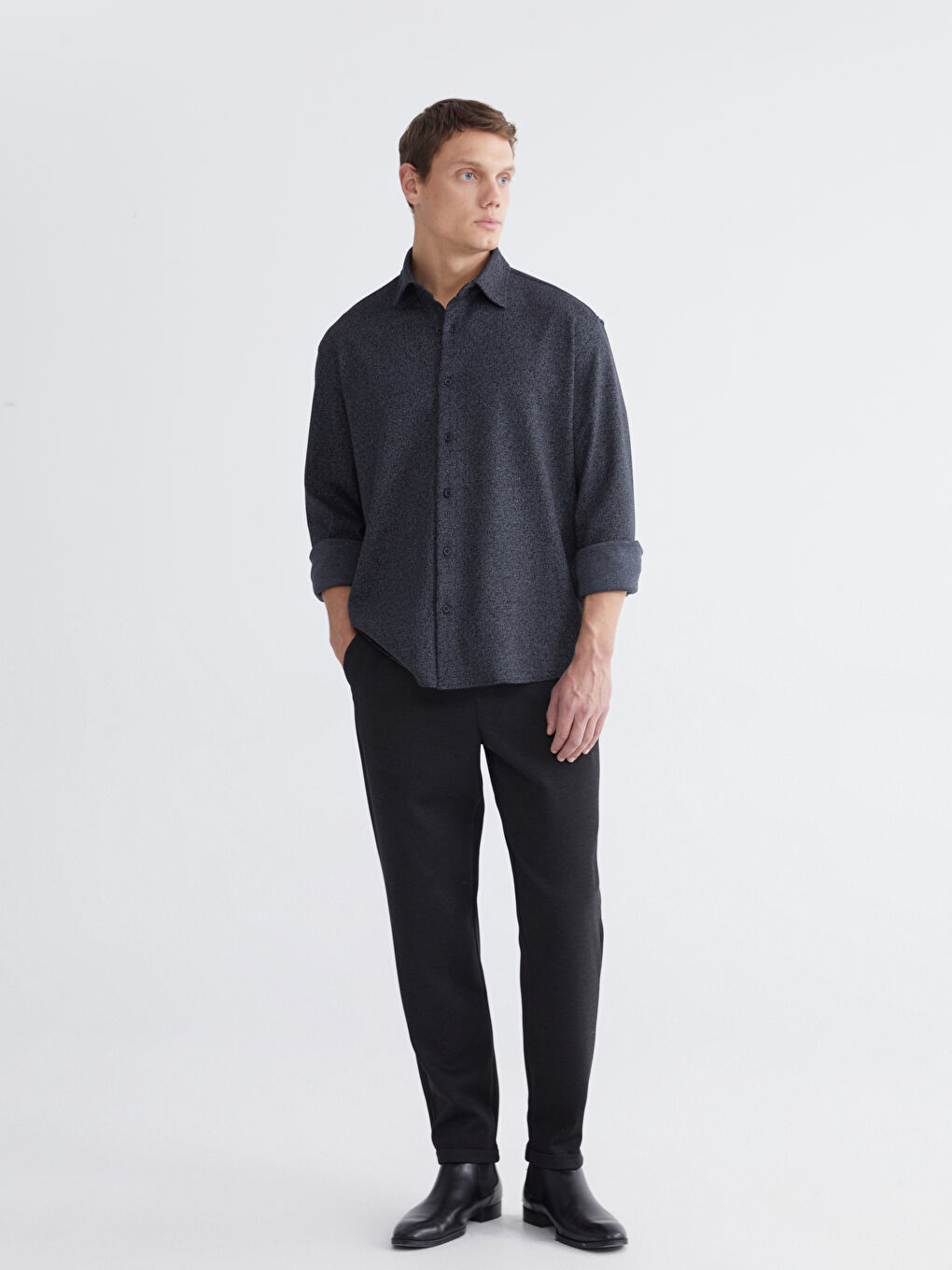 Antrasit Standart Kalıp Erkek Pantolon