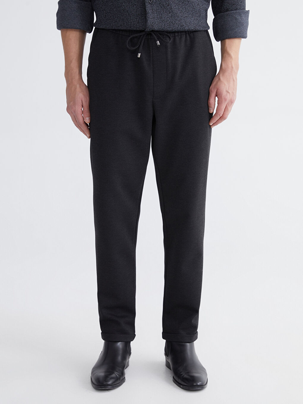 Antrasit Standart Kalıp Erkek Pantolon-1