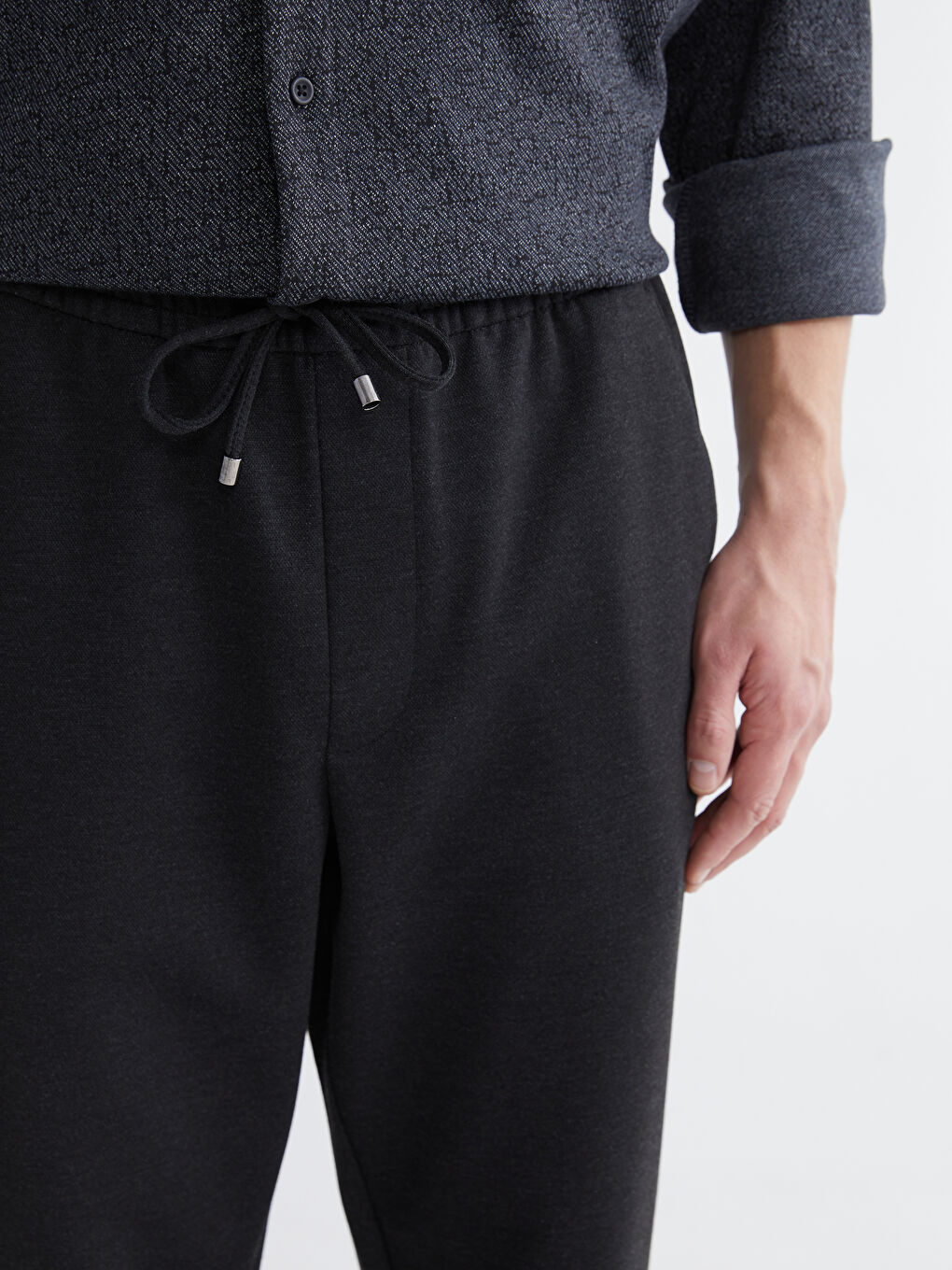 Antrasit Standart Kalıp Erkek Pantolon-2