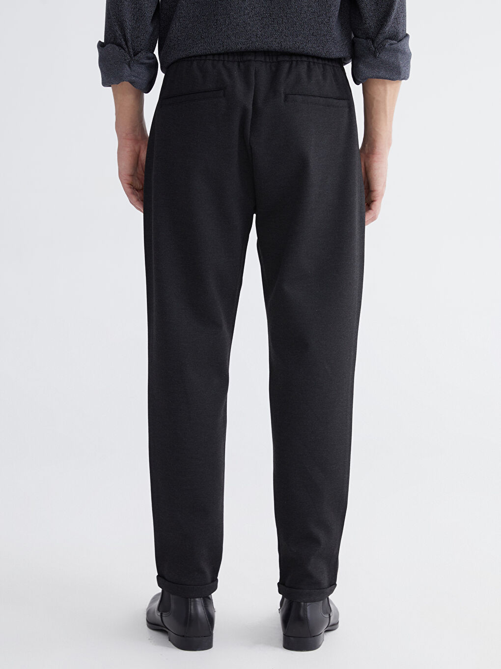 Antrasit Standart Kalıp Erkek Pantolon-3