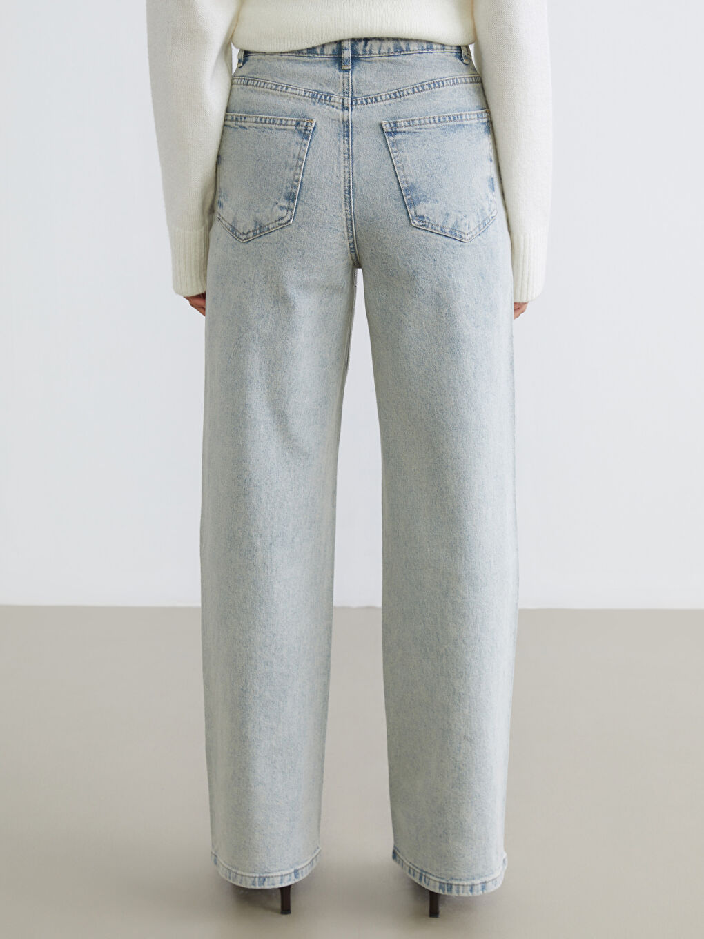 جينز نساء سروال واسع-3