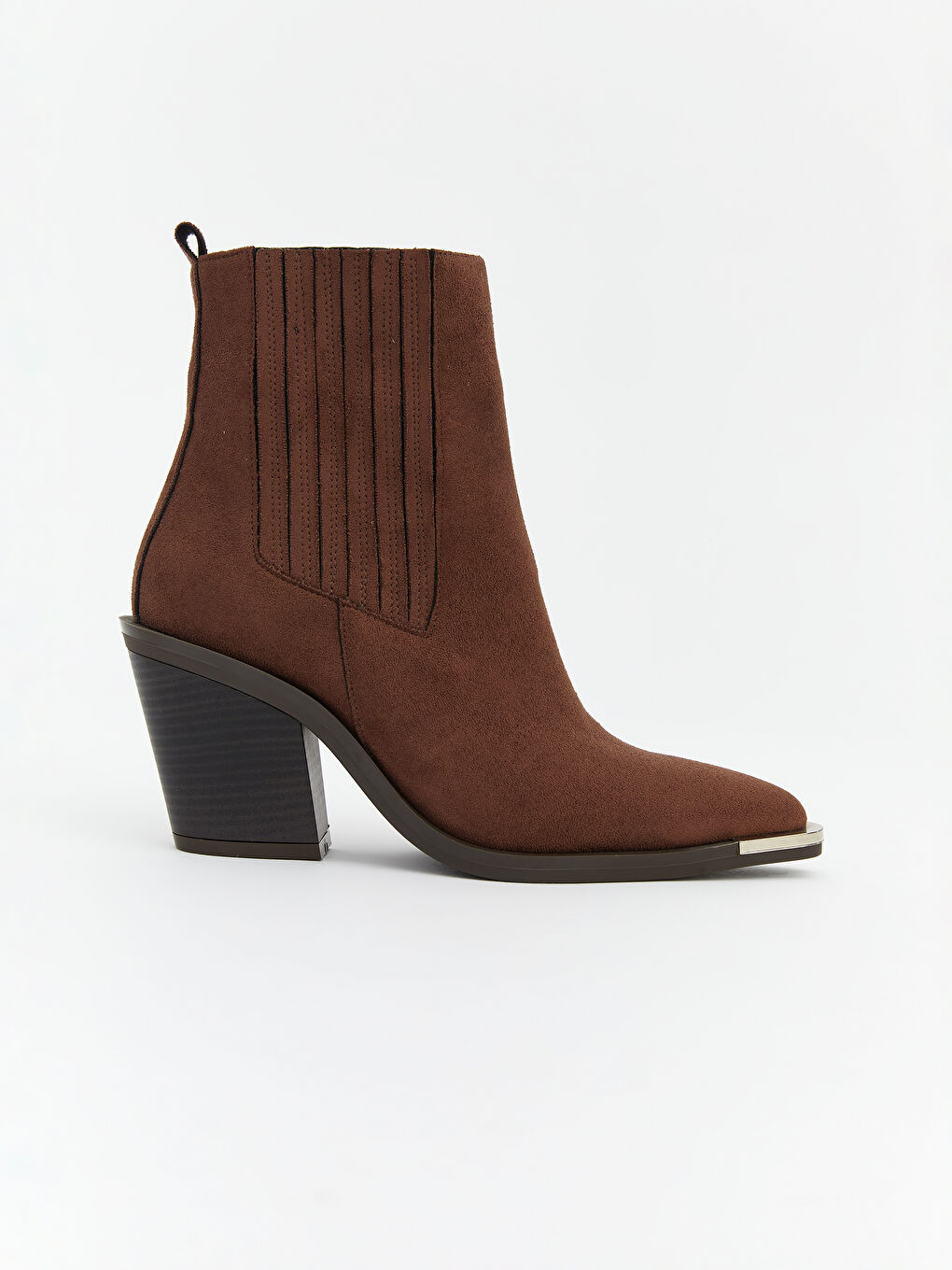 Kahverengi Süet Görünümlü Kadın Çizme-1