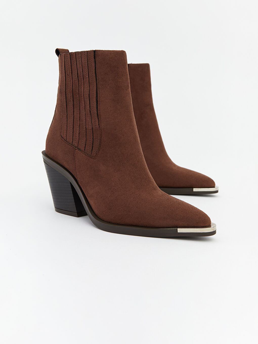 Kahverengi Süet Görünümlü Kadın Çizme-2