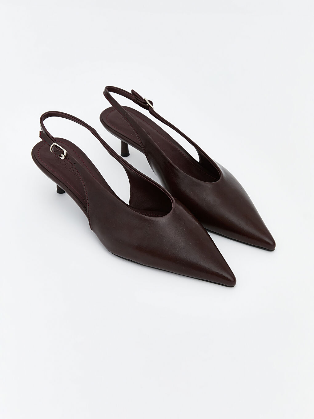 Bordo Sivri Burun Kadın Topuklu Ayakkabı