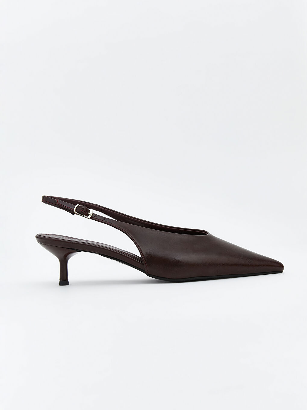 Bordo Sivri Burun Kadın Topuklu Ayakkabı-1