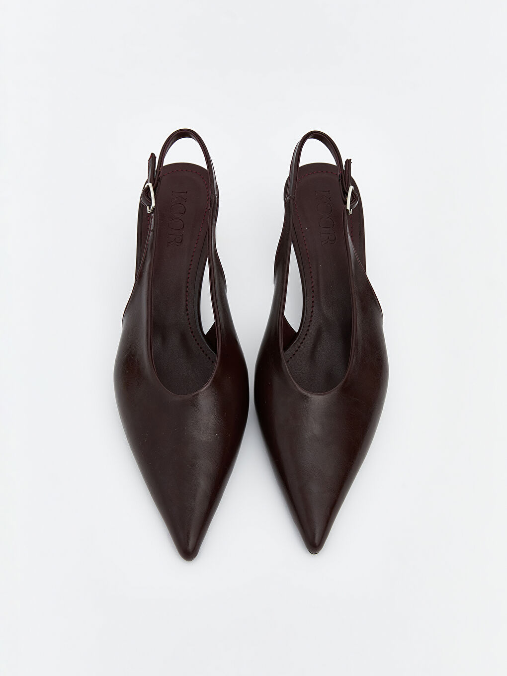 Bordo Sivri Burun Kadın Topuklu Ayakkabı-2