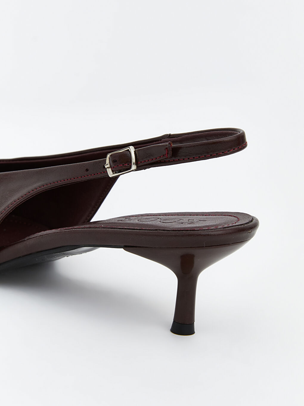 Bordo Sivri Burun Kadın Topuklu Ayakkabı-4