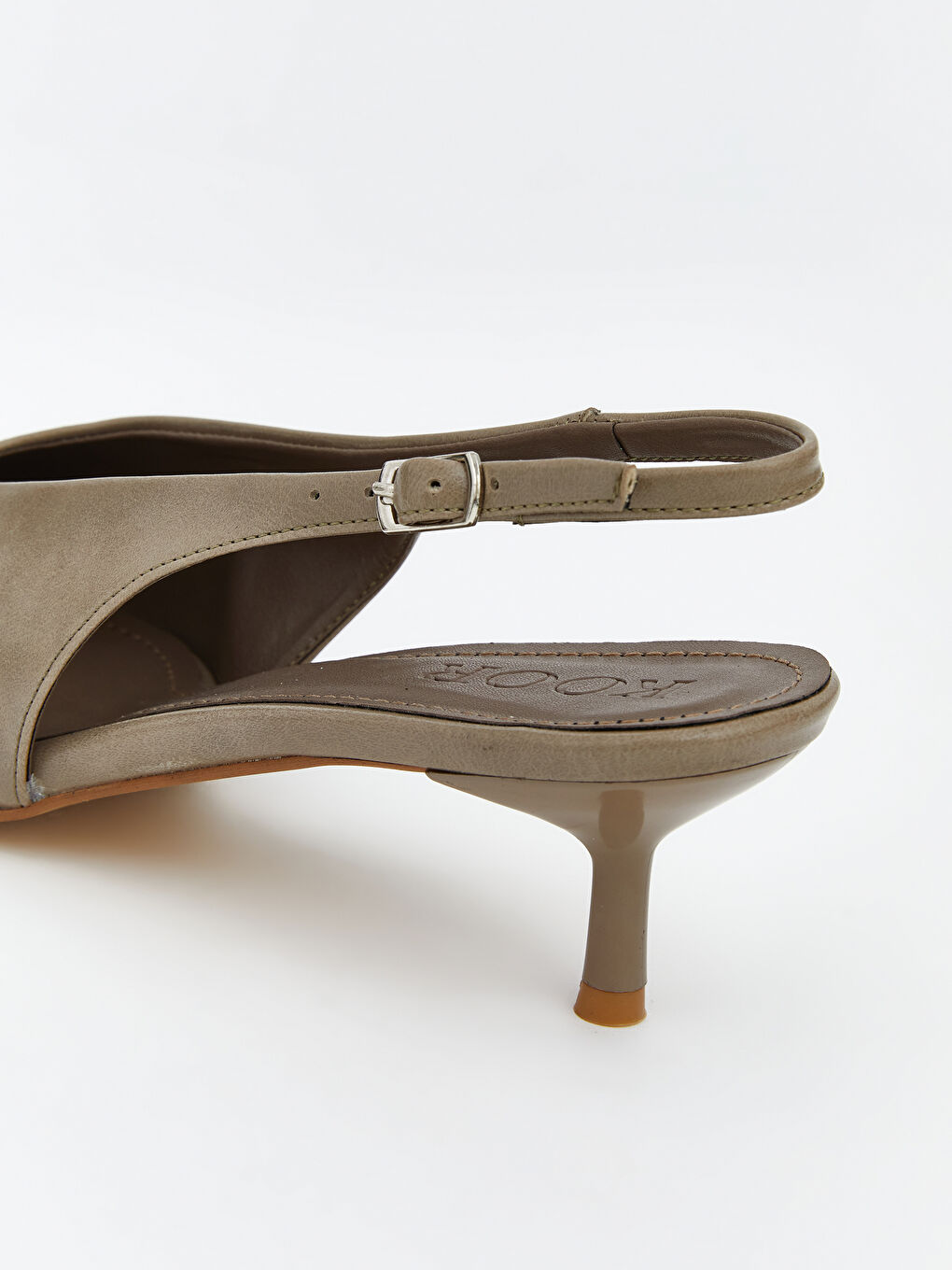 Bej Sivri Burun Kadın Topuklu Ayakkabı-4