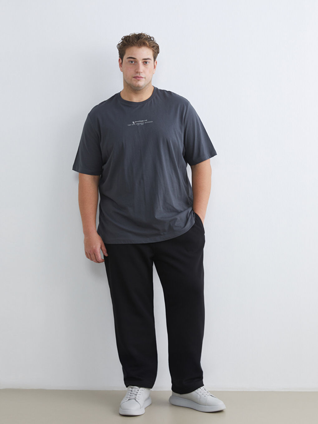 Siyah Standart Kalıp Erkek Eşofman Altı