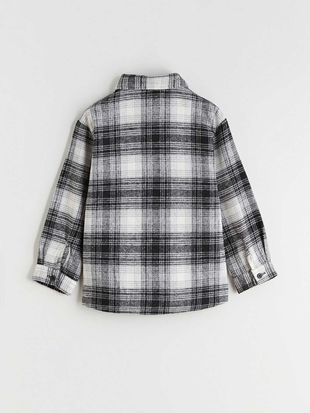 Siyah Uzun Kollu Ekose Erkek Çocuk Gömlek-2