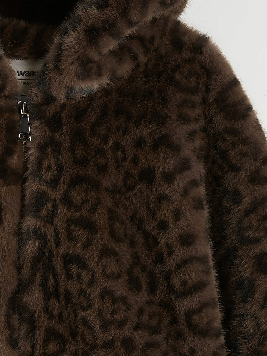 Hooded Girls' Faux Fur Overcoat-1