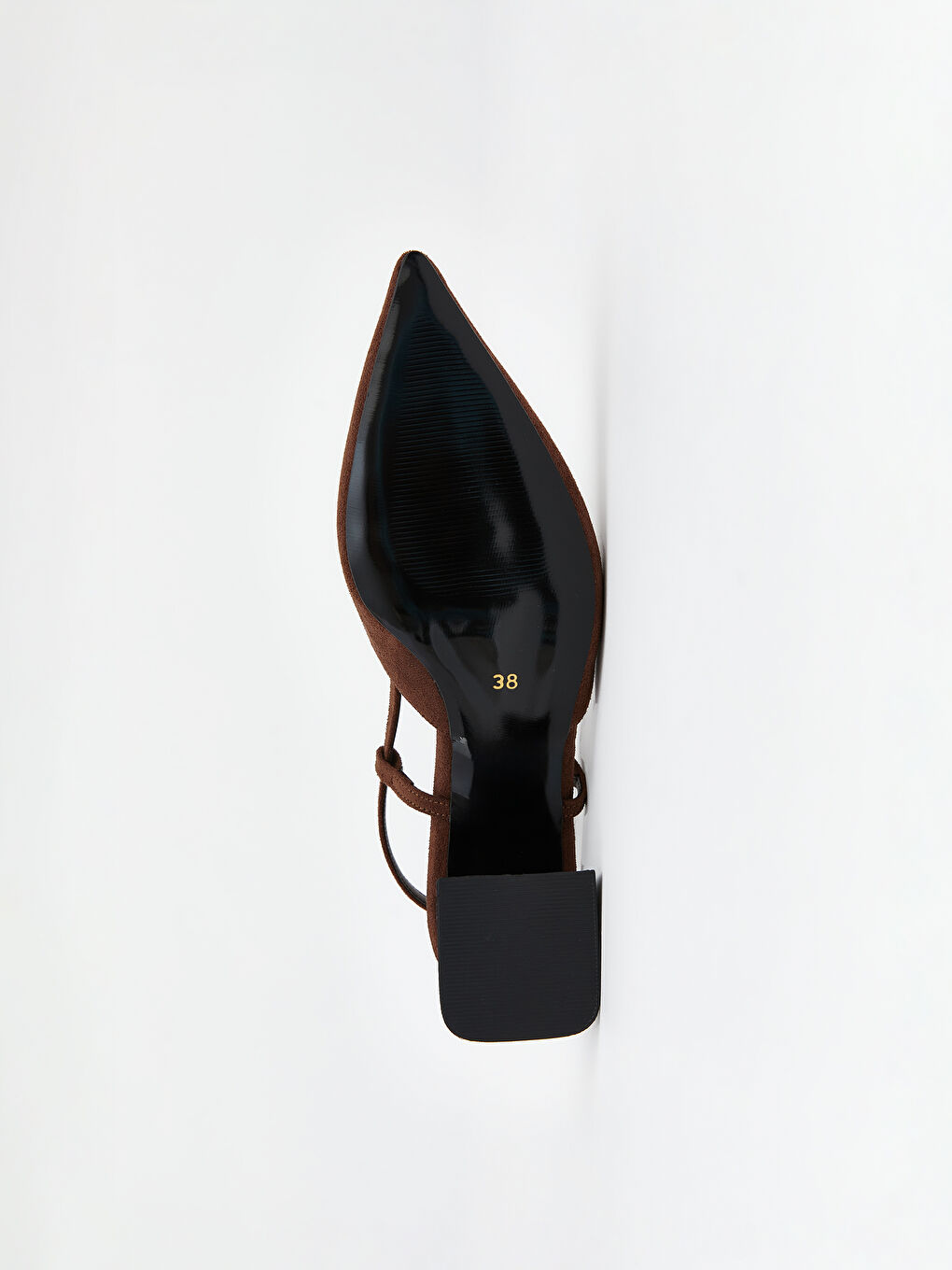 Kahverengi Süet Görünümlü Kadın Topuklu Ayakkabı-3