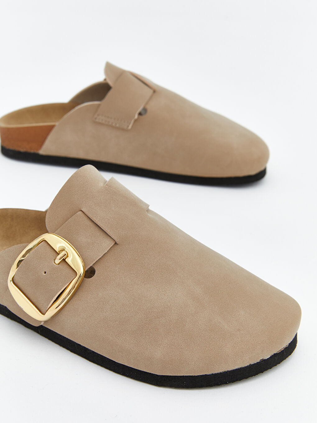 Bej Süet Görünümlü Kadın Ev Terliği-2