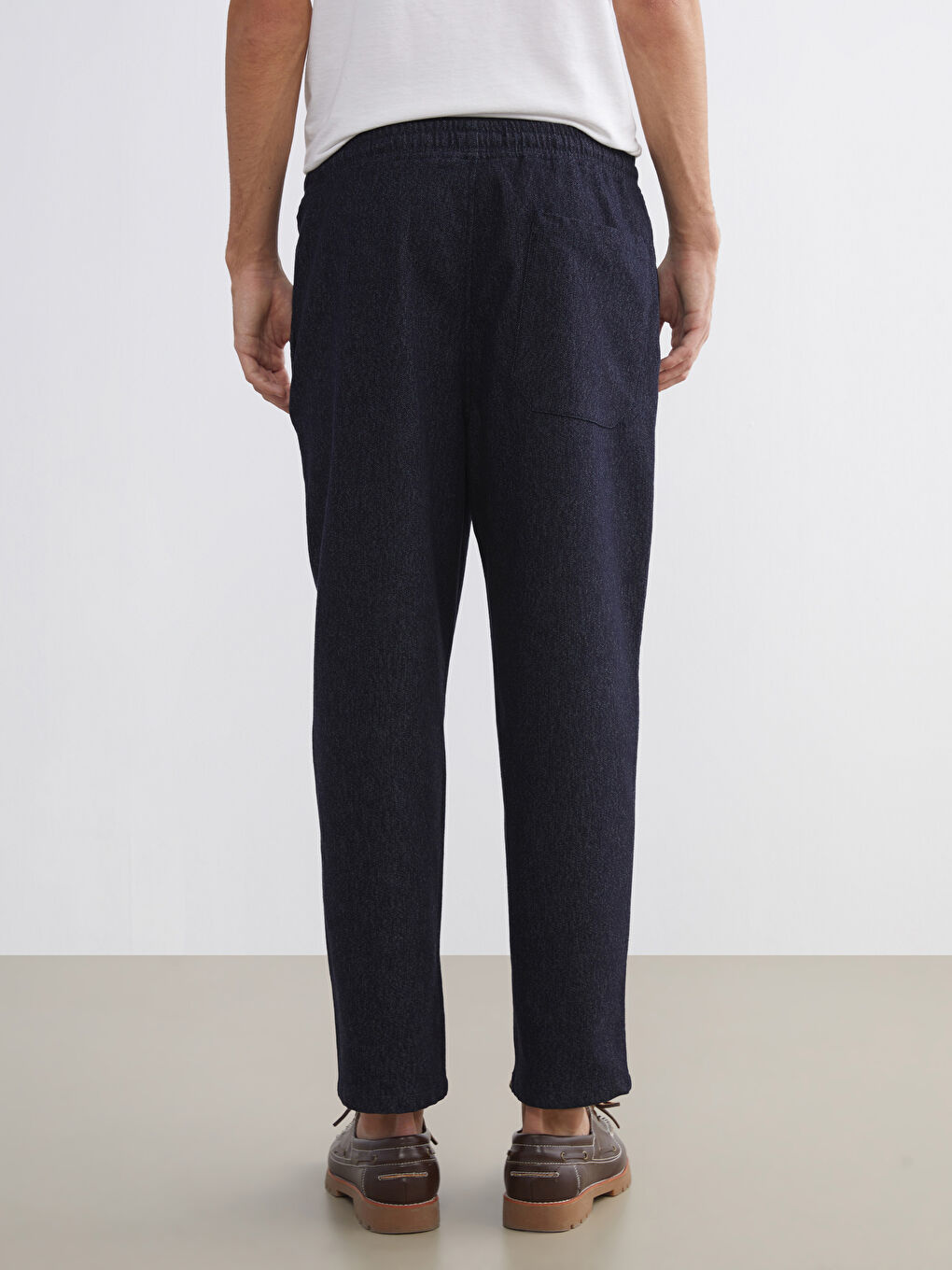 İndigo Standart Kalıp Armürlü Erkek Pantolon-3