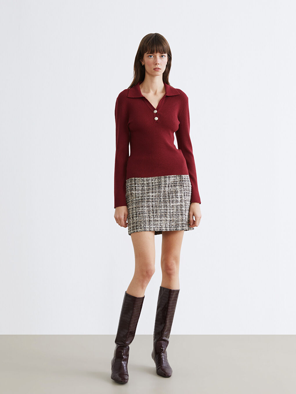 Žena TAMNO LJUBIČASTA Džemper -1