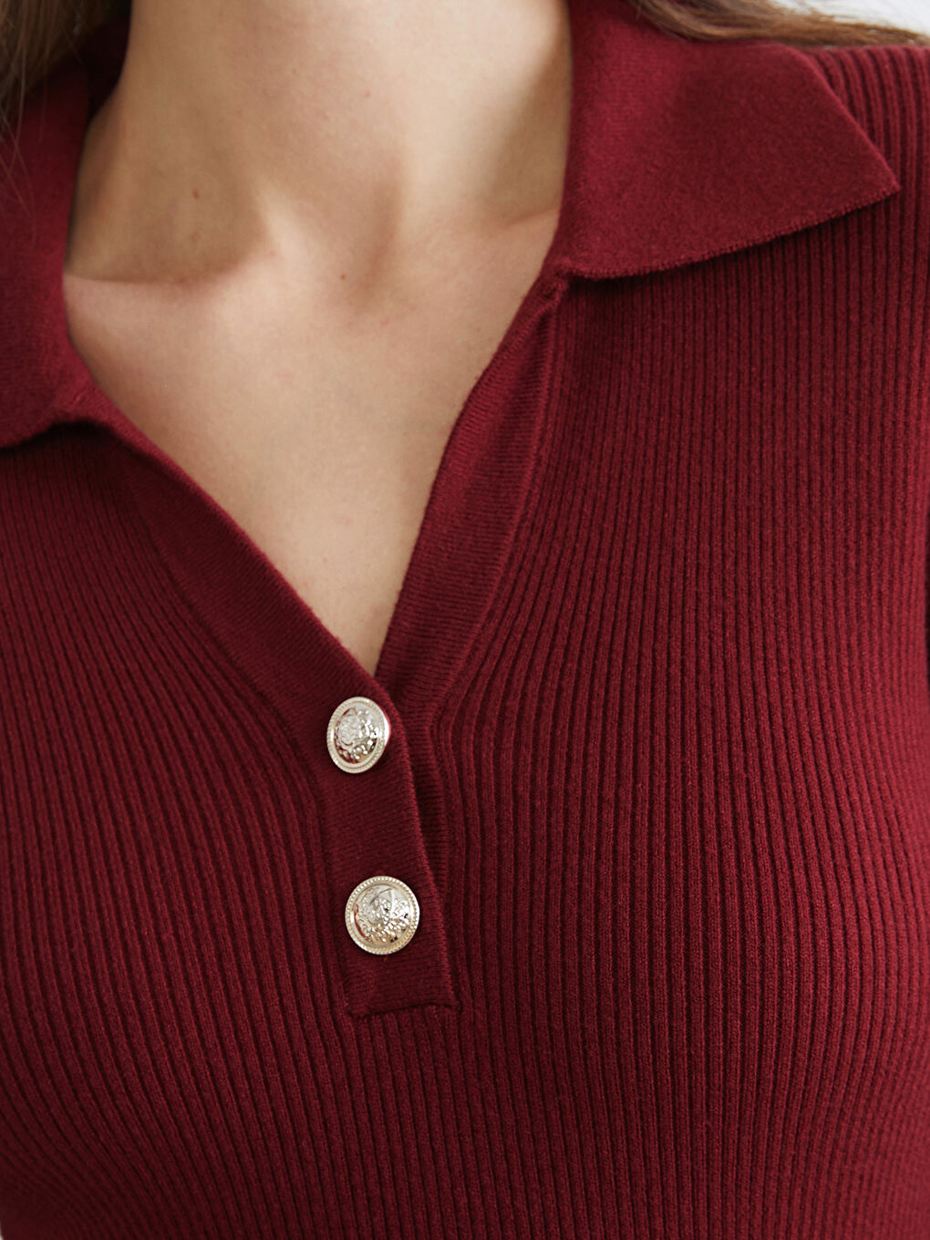 Žena TAMNO LJUBIČASTA Džemper -2