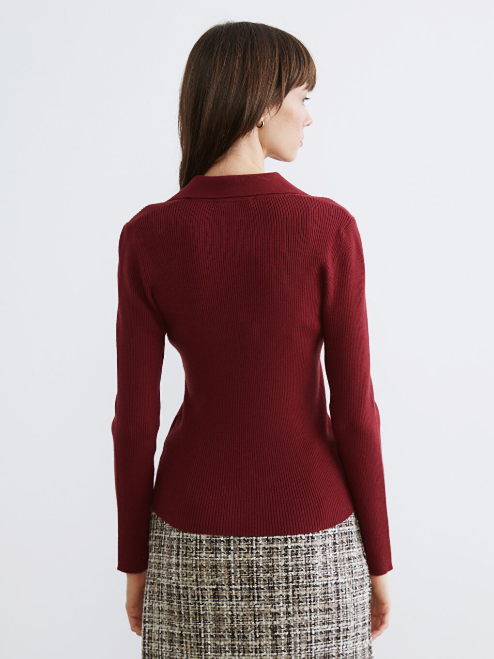 Žena TAMNO LJUBIČASTA Džemper -3