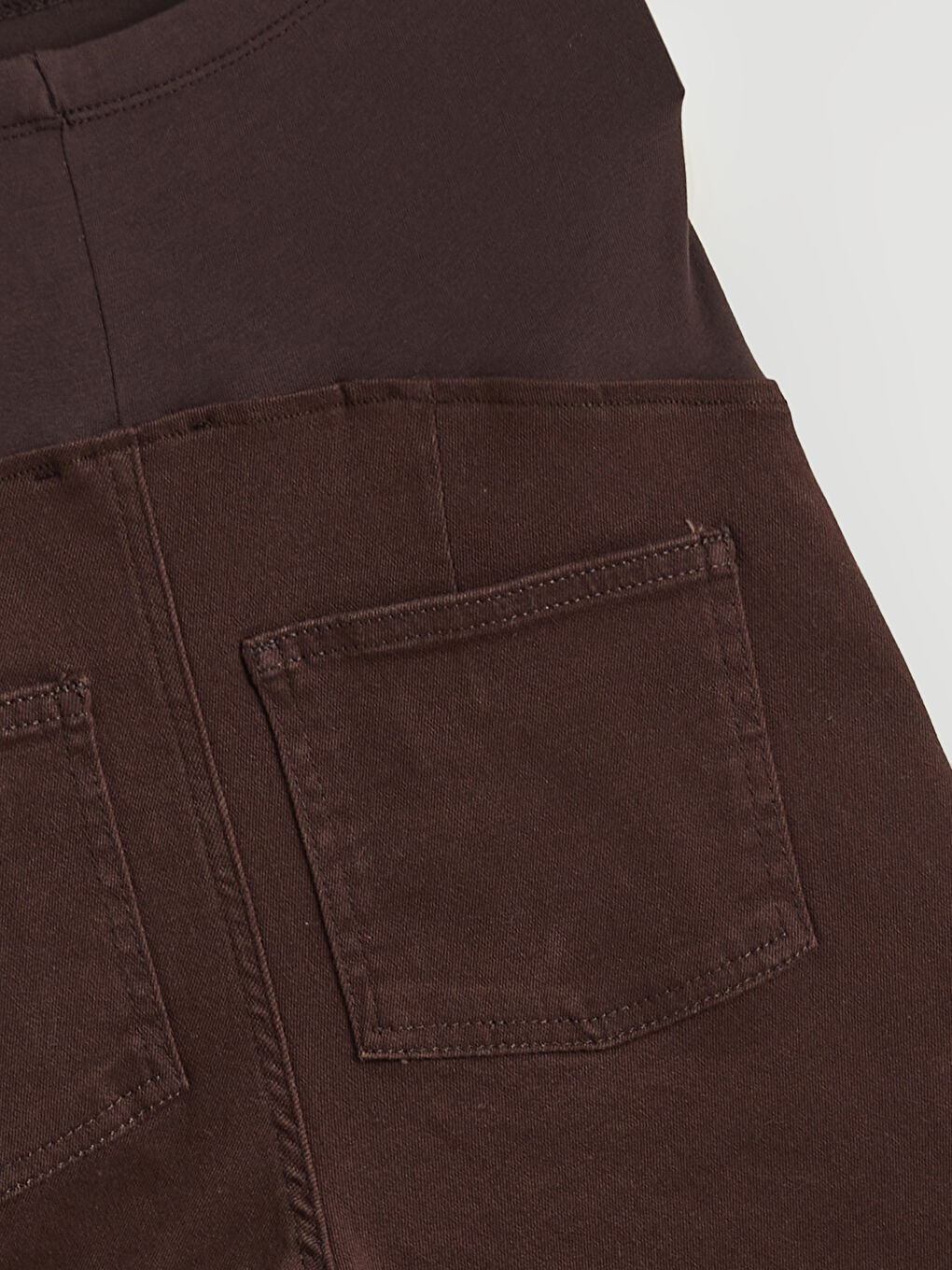 Tummy Paneled Wideleg Maternity Jeans-5