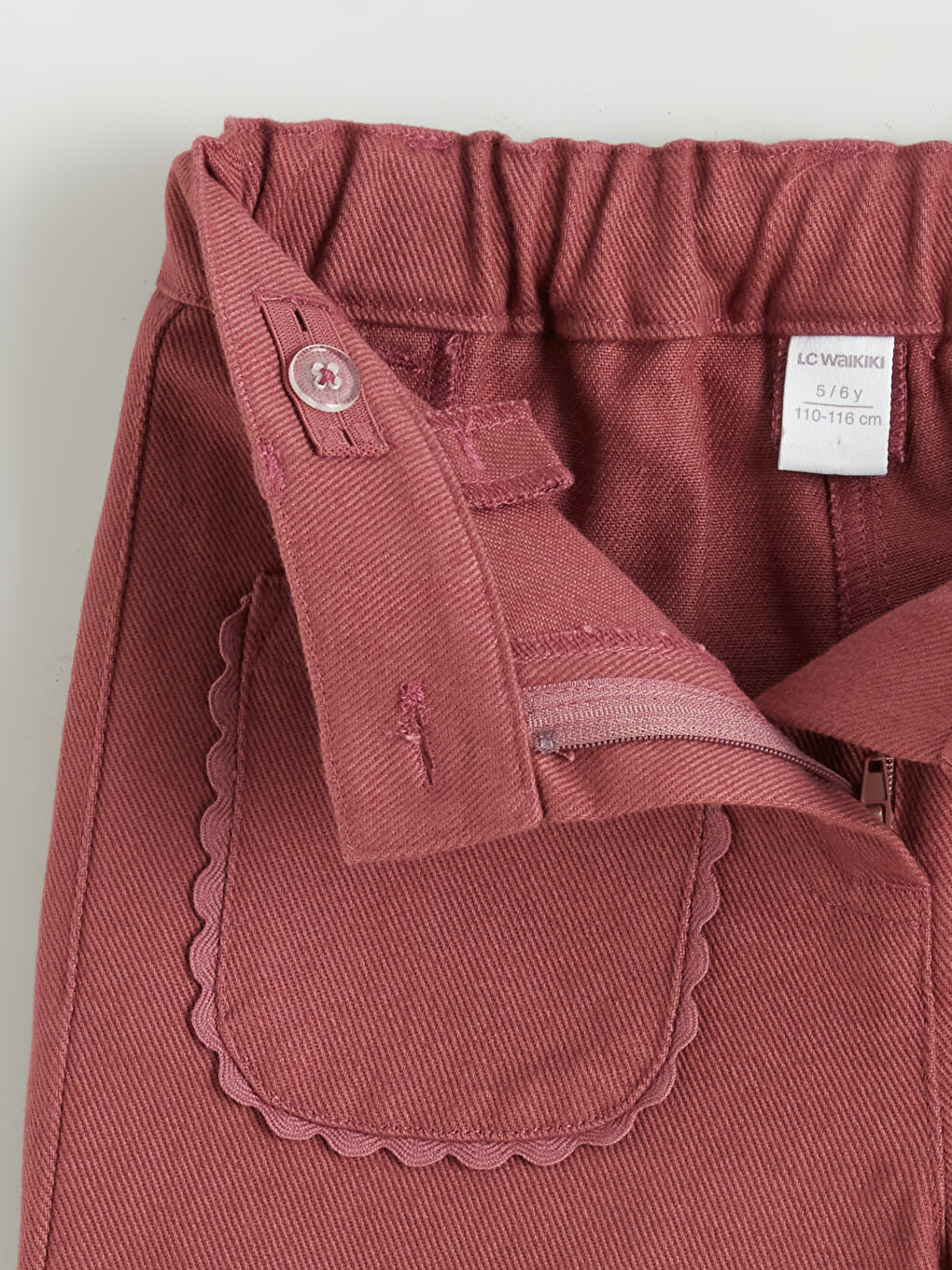 Mädchenhosen mit verstellbarem elastischem Bund-1