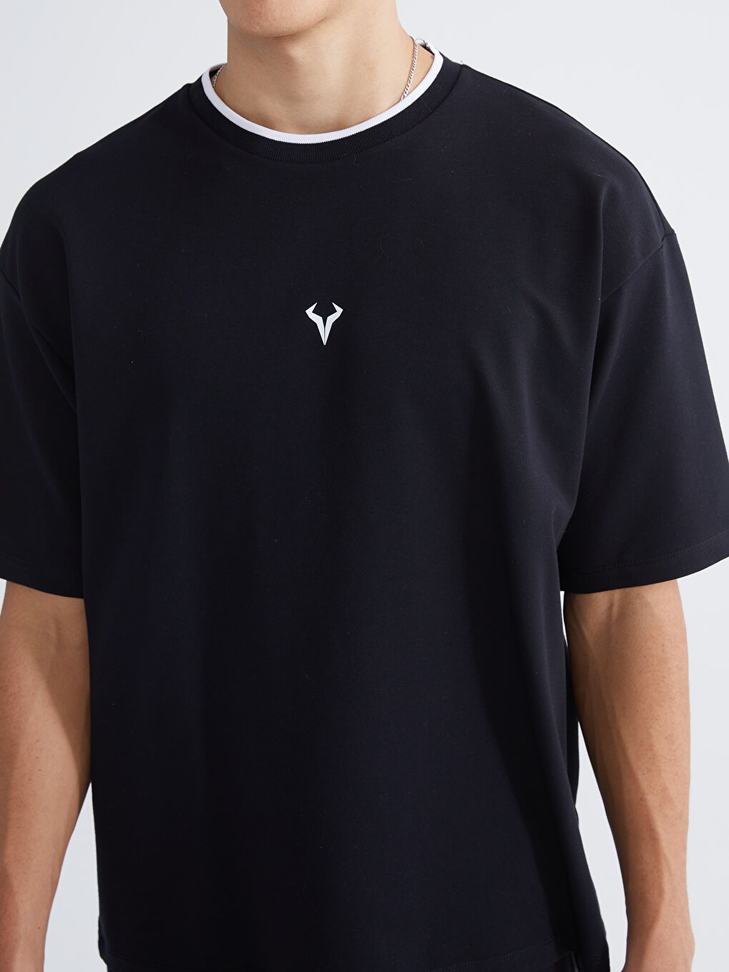 Crew Neck Short Sleeve Men's Sweatshirt-2