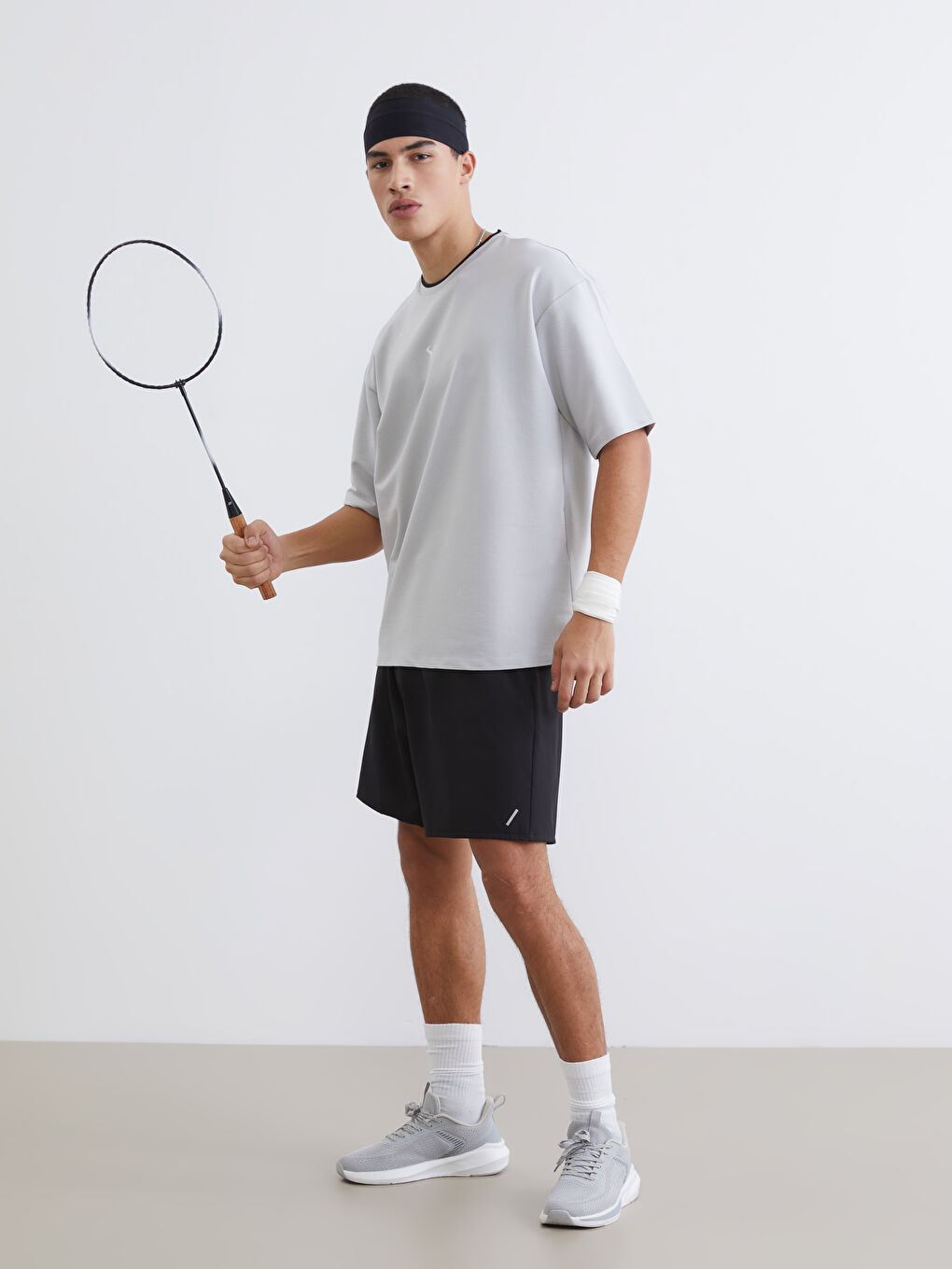 Crew Neck Short Sleeve Men's Sweatshirt-1